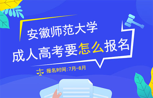 安徽师范大学成人高考怎么报名