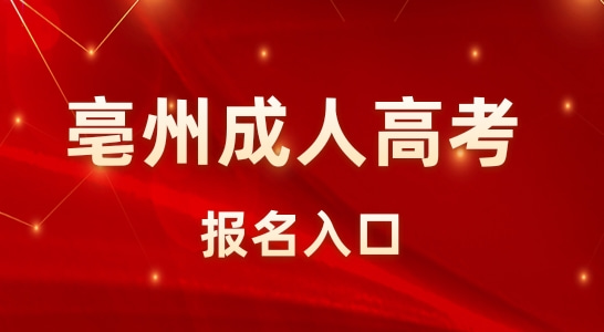 亳州成人高考线上报名入口在哪