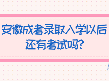 安徽成考录取入学以后还有考试吗?