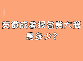 安徽成考报名费大概是多少?